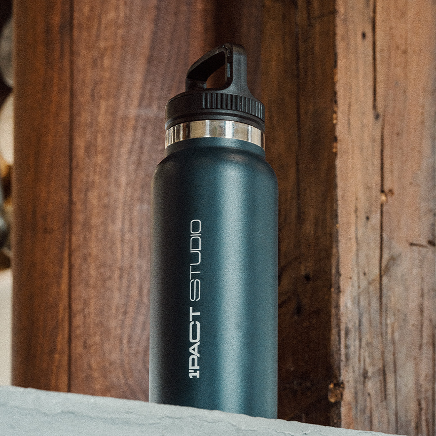 Gourde inox isotherme - Bleu acier